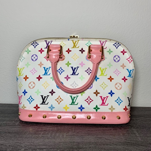 SOLD! PAINTED 🌸 Multicolor Murakami x LV Alma PM - Picture 4 of 16
